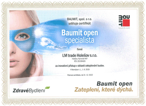 Baumit osvědčení 2015